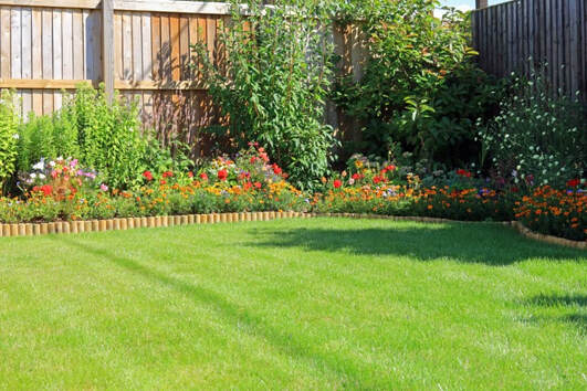 An image of a beautiful backyard landscaping